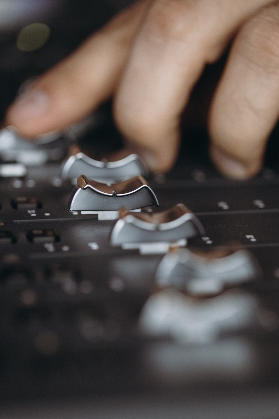 Faders, close up